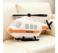 LCMAIT Cuscino Personalizzato a Forma di Elicottero Cuscino Personalizzato con Nome Regalo Commemorativo per Feste di Compleanno e Natale per Bambini e Bambine Decorativo per Divano (Elicottero)