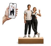 LCMAIT Personalizzato Carattere Acrilico Desktop Decorazione Personalizzata Foto 2D Effetto Stile Cartone Animato Famiglia Coppia Desktop Decorazione Collezione Anniversario Regalo di Celebrazione