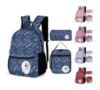 LCMAIT Zaino Scolastico Personalizzato per Bambini e Bambine, Zaino con Nome Portapranzo Portamatite Personalizzato per Bambine per Bambini da 3 a 12 Anni