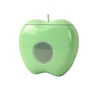 Lcmei Custodia per alimenti a parete, custodia per sacchetti della spesa, a forma di cuore, a forma di mela, in plastica, per pellicola trasparente, per cucina, antipolvere (01#Green)