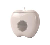 Lcmei Custodia per alimenti a parete, custodia per sacchetti della spesa, a forma di cuore, a forma di mela, in plastica, per pellicola trasparente, per cucina, antipolvere (01#Grey)