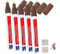 Lcmei Marcatore per piastrelle in ceramica per pavimenti impermeabili, pennarello per piastrelle per fughe, nessuna vernice sbiadita per ripristinare le linee di malta per la casa (Coffee*5pcs)