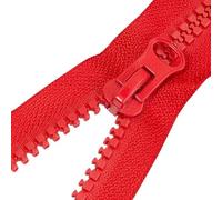 LCMHBCP Cerniera A Doppio Cursore Cerniere a Cerniera, a cursore Singolo/Doppio, a Due Vie, for Giacche, Cappotti, Cerniere Lunghe, Fai da Te, Borse, Indumenti, Accessori for Cucire(Red,80CM)