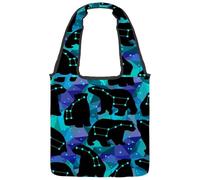 lcndlsoe Borsa a tracolla da donna, in tela, con motivo teschio pirata, per lavoro, shopping, palestra, Multicolore 12., 14.1x14.9in/36x38cm