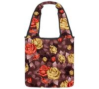 lcndlsoe Borsa a tracolla da donna in tela, motivo con ossa di teschio, per lavoro, shopping, palestra, Multicolore 5., 14.1x14.9in/36x38cm