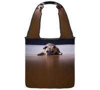 lcndlsoe Borsa a tracolla in tela con cane carlino So Sad, borsa a tracolla da donna, per lavoro, shopping, palestra, Multicolore 1., 14.1x14.9in/36x38cm
