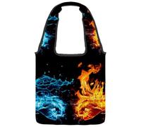 lcndlsoe Borsa a tracolla in tela, con faccia di panda in stile cartone animato, borsa a tracolla da donna in, Multicolore 8., 14.1x14.9in/36x38cm