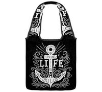 lcndlsoe Borsa a tracolla in tela con teschio pirata rosa, borsa a tracolla da donna, per lavoro, shopping, palestra, Multicolore 9, 14.1x14.9in/36x38cm