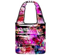 lcndlsoe Borsa a tracolla in tela, motivo con coccinelle e pois rossi e neri, borsa a tracolla da donna per lavoro, shopping, palestra, Multicolore 3, 14.1x14.9in/36x38cm