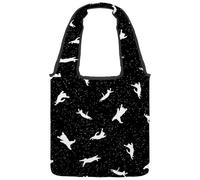 lcndlsoe Borsa a tracolla in tela, motivo con coccinelle e pois rossi e neri, borsa a tracolla da donna per lavoro, shopping, palestra, Multicolore 9, 14.1x14.9in/36x38cm