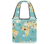 lcndlsoe Borsa di tela di canapa, Cina Elemento Meraviglioso Tradizionale Rosso Porta Modello Donna Borsa a Spalla per il, Multicolore 9, 14.1x14.9in/36x38cm