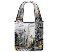 lcndlsoe Borsa di tela di canapa, Cina Elemento Meraviglioso Tradizionale Rosso Porta Modello Donna Borsa a Spalla per il, Multicolore 2., 14.1x14.9in/36x38cm