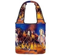 lcndlsoe Borsa di tela di canapa, Cina Elemento Meraviglioso Tradizionale Rosso Porta Modello Donna Borsa a Spalla per il, Multicolore 13, 14.1x14.9in/36x38cm