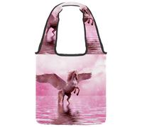 lcndlsoe Borsa tote in tela, bella architettura greca Santorini vulcano Cicladi Caldera, borsa a tracolla da donna per lavoro, shopping, palestra, Multicolore 4., 14.1x14.9in/36x38cm