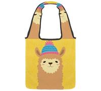 lcndlsoe Borsa tote in tela, borsa a tracolla da donna con animali tagliati alpaca, cactus, per lavoro, shopping, palestra, Multicolore 4., 14.1x14.9in/36x38cm