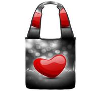 lcndlsoe Borsa tote in tela, borsa a tracolla da donna con bottiglia di vino rosso, per lavoro, shopping, palestra, Multicolore 2., 14.1x14.9in/36x38cm