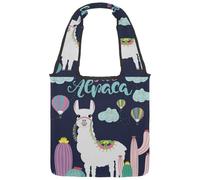 lcndlsoe Borsa tote in tela, borsa a tracolla da donna con immagine di cavallo con animali per lavoro, shopping, palestra, Multicolore 2., 14.1x14.9in/36x38cm