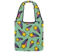 lcndlsoe Borsa tote in tela, borsa a tracolla da donna con motivo Space Universe Cosmic Stars, per lavoro, shopping, palestra, Multicolore 10., 14.1x14.9in/36x38cm
