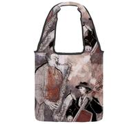 lcndlsoe Borsa tote in tela, borsetta, da donna, con aurora, verde, per lavoro, shopping, palestra, Multicolore 12., 14.1x14.9in/36x38cm
