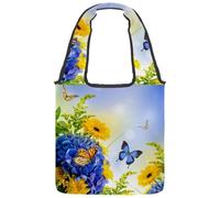 lcndlsoe Borsa tote in tela, borsetta, da donna, con aurora, verde, per lavoro, shopping, palestra, Multicolore 9, 14.1x14.9in/36x38cm
