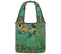lcndlsoe Borsa tote in tela, borsetta, da donna, con aurora, verde, per lavoro, shopping, palestra, Multicolore 4., 14.1x14.9in/36x38cm