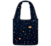lcndlsoe Borsa tote in tela, da donna, con galassia e cielo stellato, borsa a tracolla per lavoro, shopping, palestra, Multicolore 3, 14.1x14.9in/36x38cm