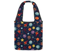 lcndlsoe Borsa tote in tela, da donna, con galassia e cielo stellato, borsa a tracolla per lavoro, shopping, palestra, Multicolore 11, 14.1x14.9in/36x38cm