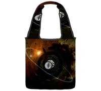 lcndlsoe Borsa tote in tela, da donna, con pianeta spaziale, galassia, borsa a tracolla per lavoro, shopping, palestra, Multicolore 11, 14.1x14.9in/36x38cm