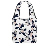 lcndlsoe Borsa tote in tela, divertente mostri colorati con motivo rosa, borsa a tracolla da donna per lavoro, shopping, palestra, Multicolore 15., 14.1x14.9in/36x38cm