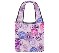lcndlsoe Borsa tote in tela, divertente mostri colorati con motivo rosa, borsa a tracolla da donna per lavoro, shopping, palestra, Multicolore 9, 14.1x14.9in/36x38cm