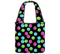 lcndlsoe Borsa tote in tela, divertente mostri colorati con motivo rosa, borsa a tracolla da donna per lavoro, shopping, palestra, Multicolore 2., 14.1x14.9in/36x38cm