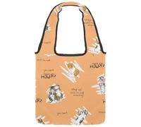 lcndlsoe Borsa tote in tela, graziosa borsa a tracolla da donna con rana che strizza l'occhio per lavoro, shopping, palestra, Multicolore 11, 14.1x14.9in/36x38cm