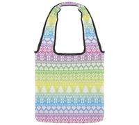lcndlsoe Borsa tote in tela, moderna borsa a tracolla da donna con unicorno, fatine, magica, per lavoro, shopping, palestra, Multicolore 9, 14.1x14.9in/36x38cm