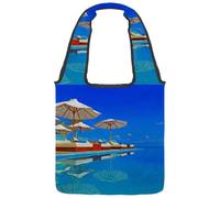 lcndlsoe Borsa tote in tela, motivo albero fiorito, borsa a tracolla da donna, per lavoro, shopping, palestra, Multicolore 9, 14.1x14.9in/36x38cm