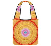 lcndlsoe Borsa tote in tela, motivo anemoni e fiori, borsa a tracolla da donna per lavoro, shopping, palestra, Multicolore 2., 14.1x14.9in/36x38cm