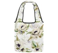 lcndlsoe Borsa tote in tela, motivo anemoni e fiori, borsa a tracolla da donna per lavoro, shopping, palestra, Multicolore 1., 14.1x14.9in/36x38cm