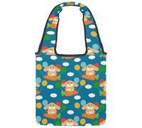 lcndlsoe Borsa tote in tela, motivo balene rosa, unicorno, sirene, narvali, delfini, borsa a tracolla da donna, per lavoro, shopping, palestra, Multicolore 7, 14.1x14.9in/36x38cm