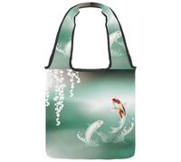 lcndlsoe Borsa tote in tela, motivo balene rosa, unicorno, sirene, narvali, delfini, borsa a tracolla da donna, per lavoro, shopping, palestra, Multicolore 2., 14.1x14.9in/36x38cm