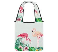 lcndlsoe Borsa tote in tela, motivo: coccinelle con ombrello verde, borsa a tracolla da donna, per lavoro, shopping, palestra, Multicolore 10., 14.1x14.9in/36x38cm