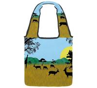 lcndlsoe Borsa tote in tela, motivo: coccinelle con ombrello verde, borsa a tracolla da donna, per lavoro, shopping, palestra, Multicolore 5., 14.1x14.9in/36x38cm