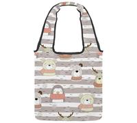 lcndlsoe Borsa tote in tela, motivo gatto arte pow orme borsa a tracolla da donna per lavoro, shopping, palestra, Multicolore 13, 14.1x14.9in/36x38cm