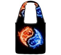 lcndlsoe Borsa tote in tela, motivo note di pianoforte musicale, borsa a tracolla da donna per lavoro, shopping, palestra, Multicolore 6., 14.1x14.9in/36x38cm