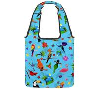 lcndlsoe Borsa tote in tela, motivo piuma di pavone verde, borsa a tracolla da donna per lavoro, shopping, palestra, Multicolore 12., 14.1x14.9in/36x38cm