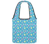 lcndlsoe Borsa tote in tela, motivo piuma di pavone verde, borsa a tracolla da donna per lavoro, shopping, palestra, Multicolore 3, 14.1x14.9in/36x38cm