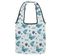 lcndlsoe Borsa tote in tela, motivo piuma di pavone verde, borsa a tracolla da donna per lavoro, shopping, palestra, Multicolore 8., 14.1x14.9in/36x38cm