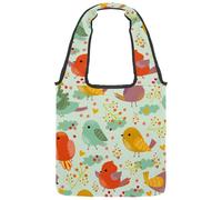 lcndlsoe Borsa tote in tela, motivo piuma di pavone verde, borsa a tracolla da donna per lavoro, shopping, palestra, Multicolore 13, 14.1x14.9in/36x38cm