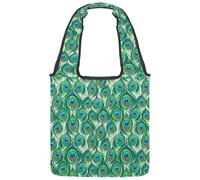lcndlsoe Borsa tote in tela, motivo: zucche arcobaleno, fantasmi, felice, Halloween, borsa a tracolla da donna, per lavoro, shopping, palestra, Multicolore 13, 14.1x14.9in/36x38cm