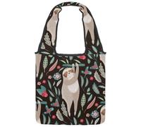 lcndlsoe Borsa tote in tela, nautica a vela con bussola, ruota, polipo, aragosta, pesce spada, borsa a tracolla da donna per lavoro, shopping, palestra, Multicolore 10., 14.1x14.9in/36x38cm