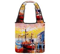 lcndlsoe Borsa tote in tela, stile retrò, motivo: bussola pirata, mappa del mondo, scheletro, chiave, bottiglia, immagine, borsa a tracolla da donna, per lavoro, shopping, palestra, Multicolore 10