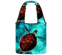 lcndlsoe Borsa tote in tela, stile retrò, motivo: bussola pirata, mappa del mondo, scheletro, chiave, bottiglia, immagine, borsa a tracolla da donna, per lavoro, shopping, palestra, Multicolore 5